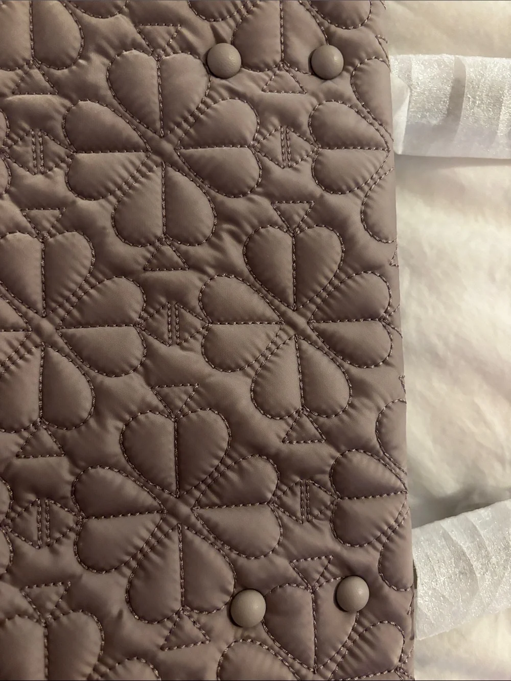 Kate Spade Quilted Floral Tote in  Taupe
